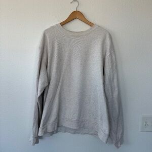 lululemon Womens Crewneck Sweatshirt Heather Grey Perfectly Oversized Crew 12